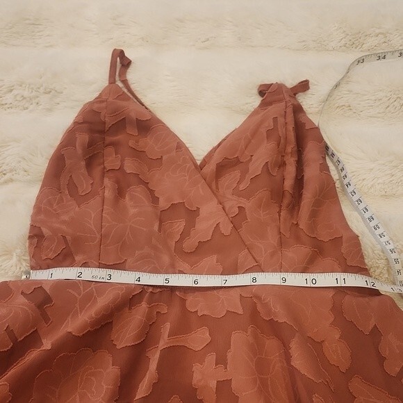 Lulus Days of Beauty in Vintage Rose Butnout Floral Mini Skater Dress size XS - Picture 7 of 15